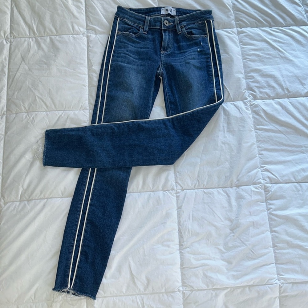 Verdugo Indigo Side Stripe Skinny Jeans
PAIGE